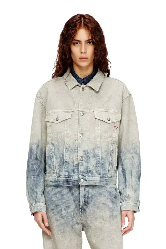 d-ranger Trucker jacket in Prince of Wales jacquard denim d-ranger Trucker jacket in Prince of Wales jacquard denim
