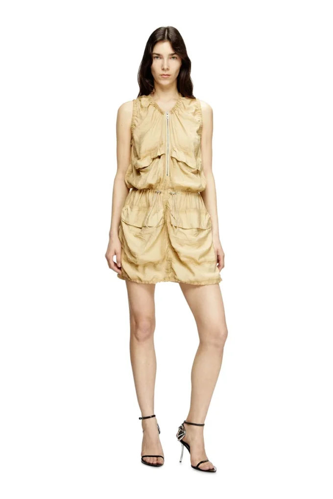 d-resden Cargo dress in treated viscose-nylon d-resden Cargo dress in treated viscose-nylon