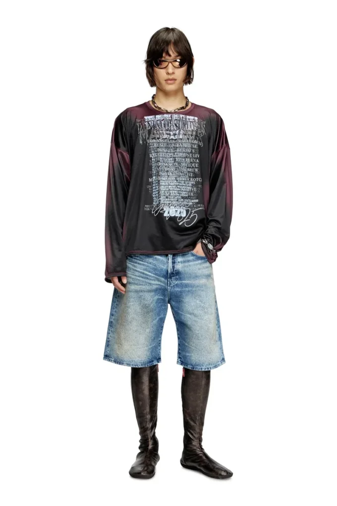 d-rixford-s Denim shorts with lyrics print d-rixford-s Denim shorts with lyrics print