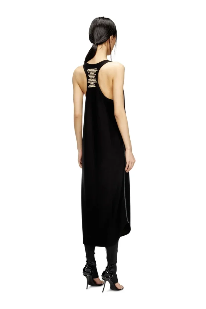 d-shany-long Sleeveless tank dress with lyrics print d-shany-long Sleeveless tank dress with lyrics print