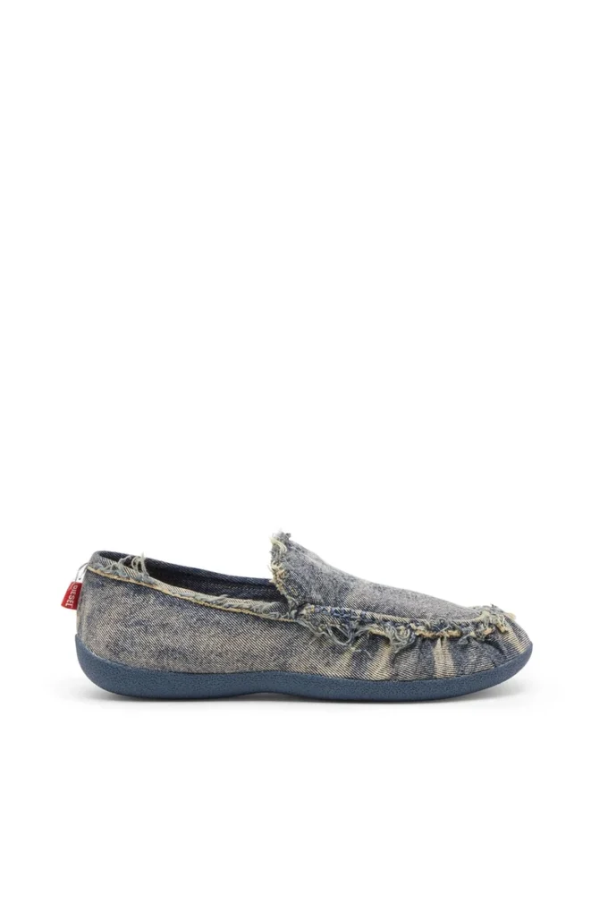 d-shock moc D-Shock-Distressed denim loafers d-shock moc D-Shock-Distressed denim loafers