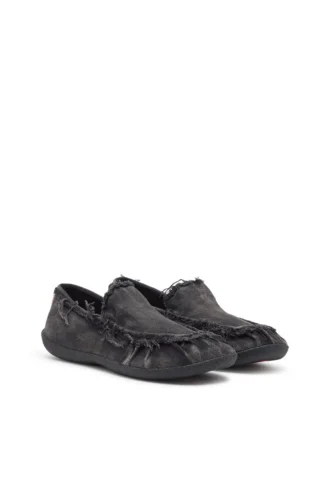 d-shock moc D-Shock-Distressed denim loafers