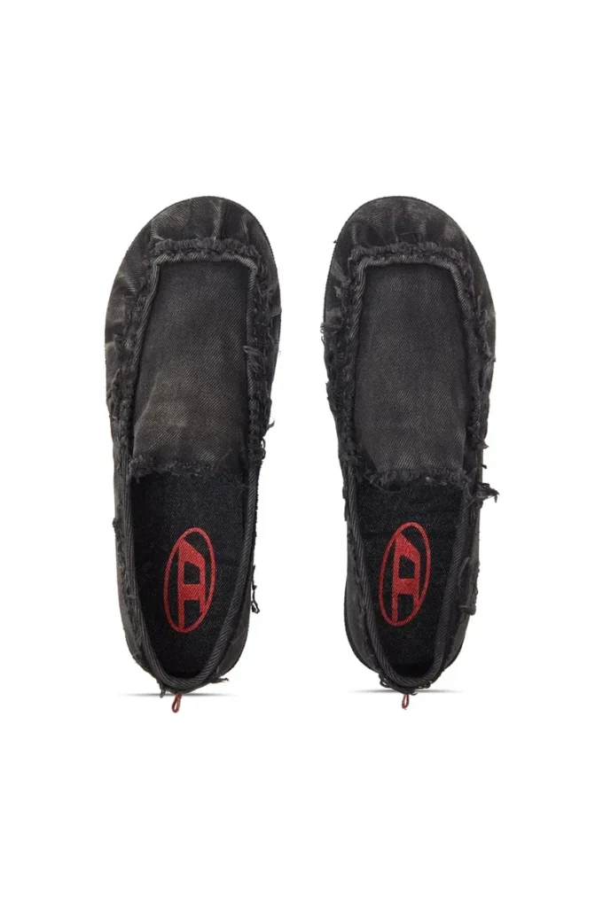 d-shock moc D-Shock-Distressed denim loafers d-shock moc D-Shock-Distressed denim loafers