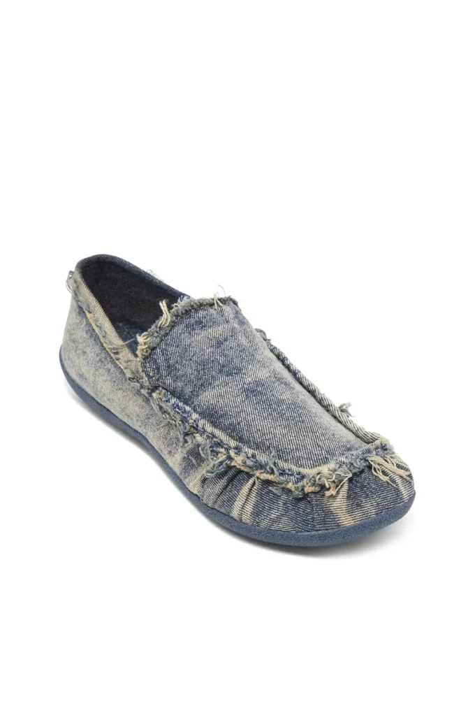 d-shock moc D-Shock-Distressed denim loafers d-shock moc D-Shock-Distressed denim loafers