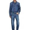 d-simply Denim shirt with embroidered logo