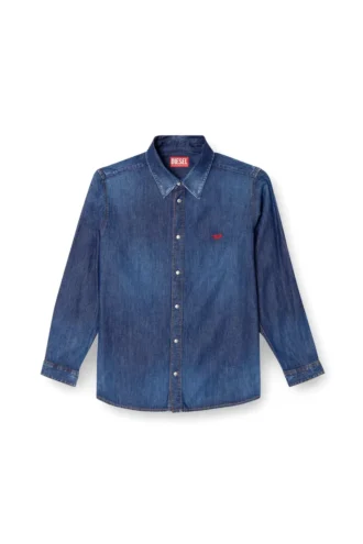 d-simply Denim shirt with embroidered logo