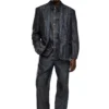 d-simply-fse Denim shirt with craquelé coating d-simply-fse Denim shirt with craquelé coating