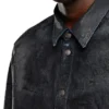 d-simply-fse Denim shirt with craquelé coating d-simply-fse Denim shirt with craquelé coating