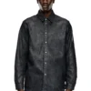 d-simply-fse Denim shirt with craquelé coating d-simply-fse Denim shirt with craquelé coating