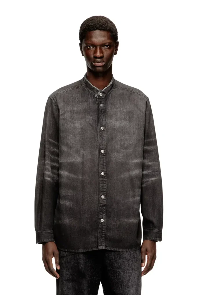 d-simply-fsh Shirt in distressed honeycomb denim d-simply-fsh Shirt in distressed honeycomb denim