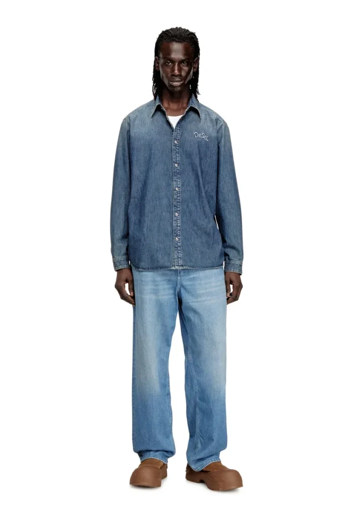 d-simply-s15 Denim shirt with back embroidery d-simply-s15 Denim shirt with back embroidery