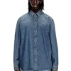 d-simply-s15 Denim shirt with back embroidery d-simply-s15 Denim shirt with back embroidery
