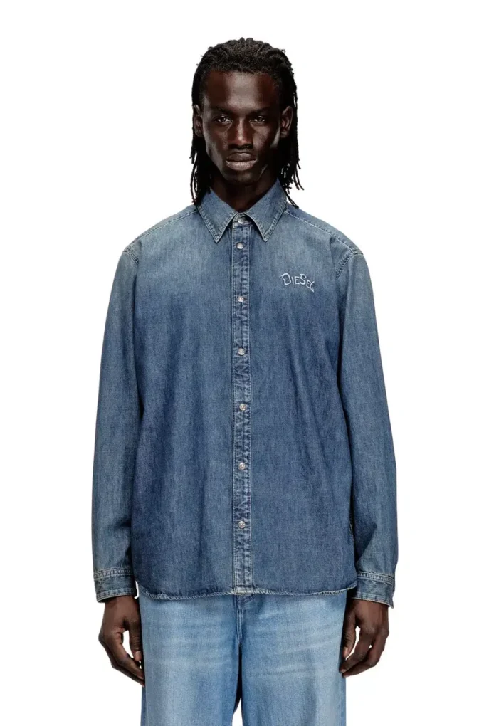 d-simply-s15 Denim shirt with back embroidery d-simply-s15 Denim shirt with back embroidery
