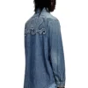 d-simply-s15 Denim shirt with back embroidery d-simply-s15 Denim shirt with back embroidery