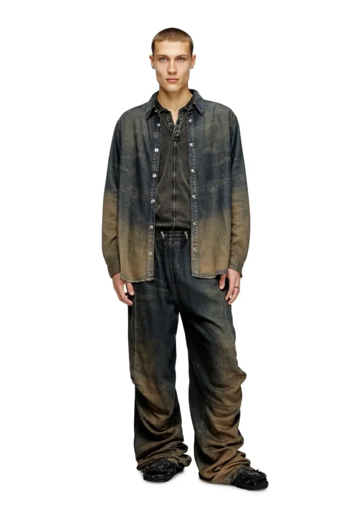 d-simply-s8 Shirt in fluid shaded denim d-simply-s8 Shirt in fluid shaded denim