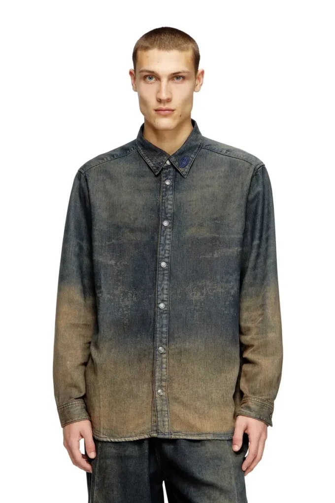 d-simply-s8 Shirt in fluid shaded denim d-simply-s8 Shirt in fluid shaded denim