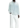 d-simply Shirt in bleach-effect denim