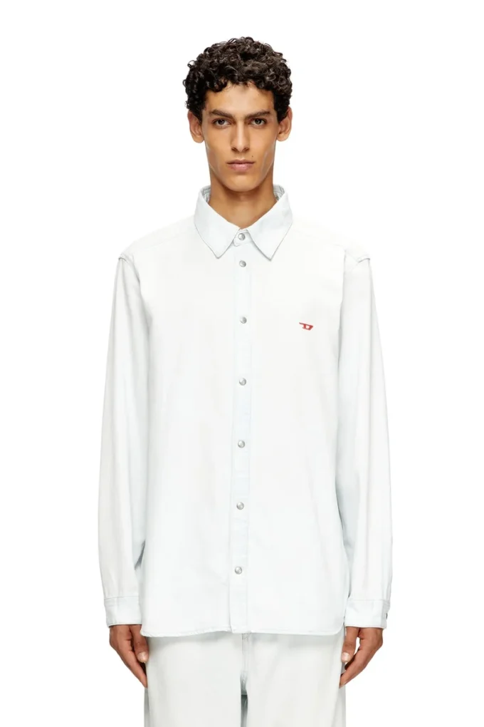 d-simply Shirt in bleach-effect denim d-simply Shirt in bleach-effect denim