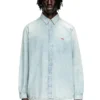 d-simply Shirt in bleach-effect denim