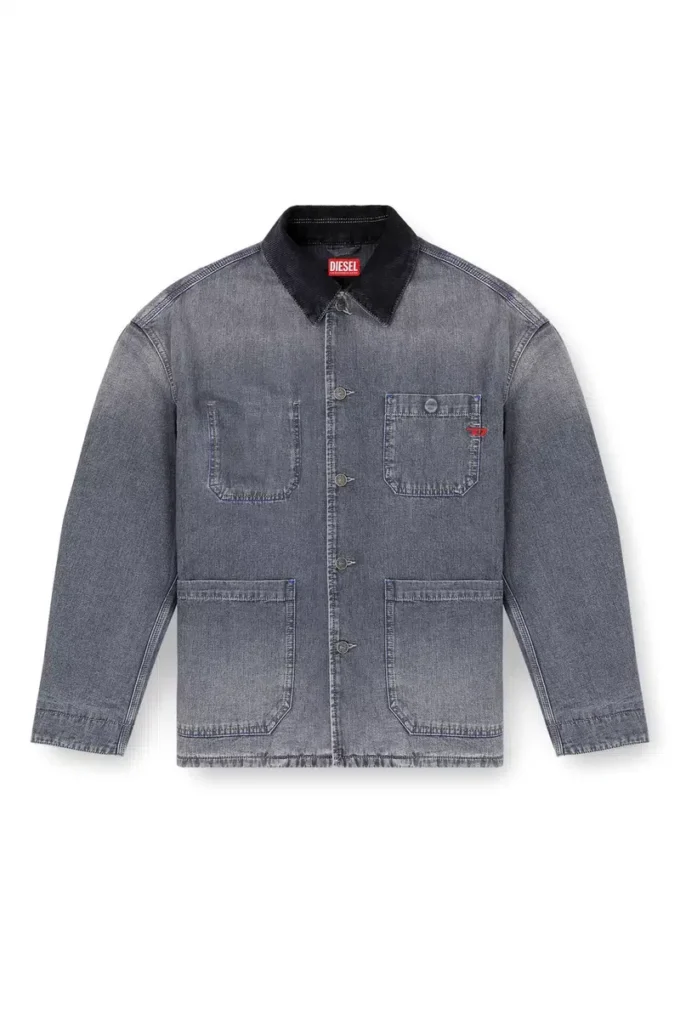 d-stack-u-l Utility-style denim jacket with contrasting collar d-stack-u-l Utility-style denim jacket with contrasting collar