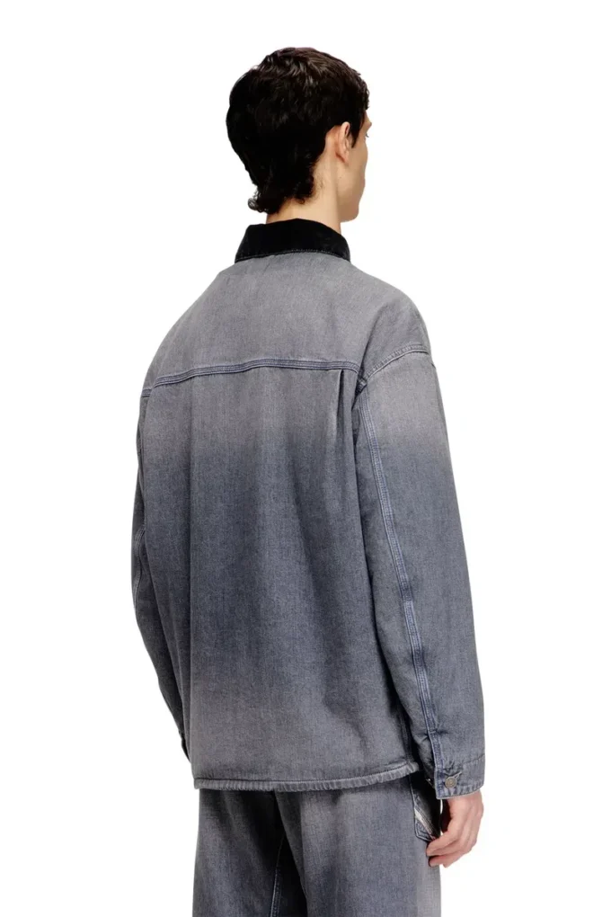 d-stack-u-l Utility-style denim jacket with contrasting collar d-stack-u-l Utility-style denim jacket with contrasting collar