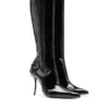 d-ten&half hb D-Ten&Half-Glossy knee-high boots with curved heel d-ten&half hb D-Ten&Half-Glossy knee-high boots with curved heel