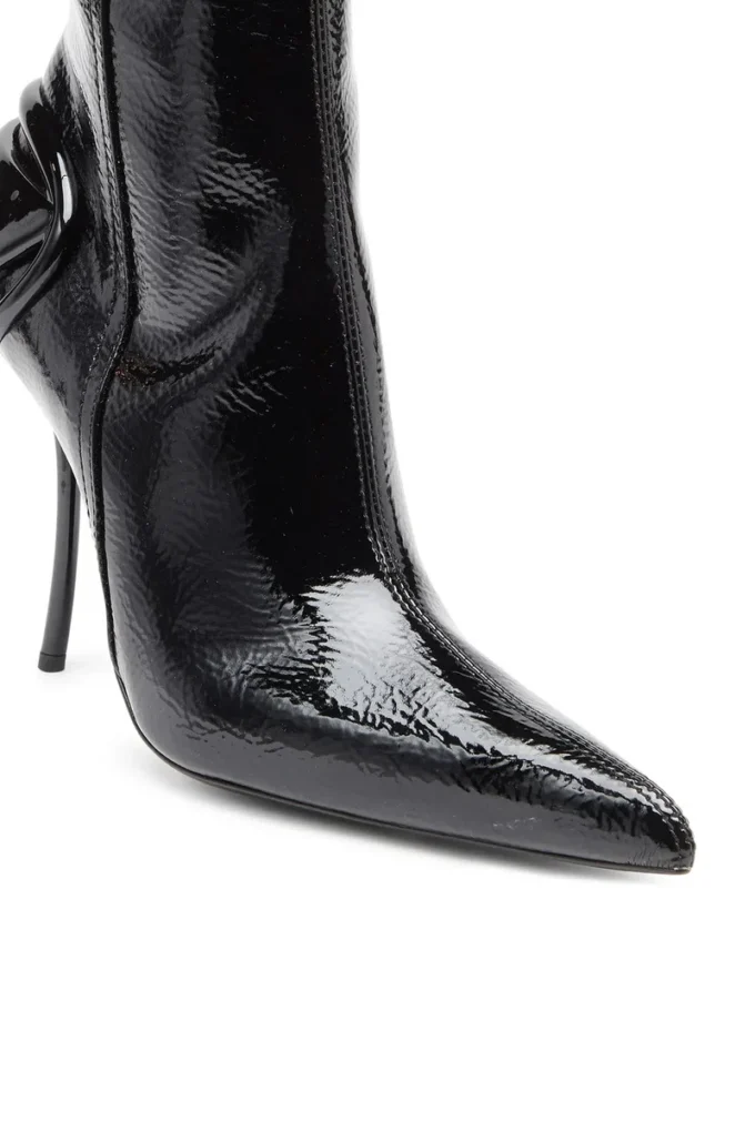 d-ten&half hb D-Ten&Half-Glossy knee-high boots with curved heel d-ten&half hb D-Ten&Half-Glossy knee-high boots with curved heel