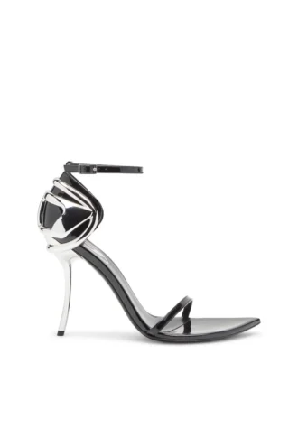 d-ten&half sandal D-Ten&Half-Stiletto sandals in patent leather and satin