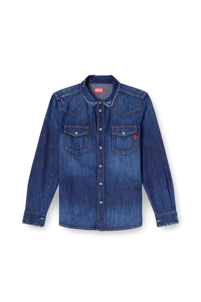 d-vega Denim shirt with patch pockets