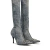 d-venus kb d D-Venus – Denim boots with logo plaque d-venus kb d D-Venus – Denim boots with logo plaque