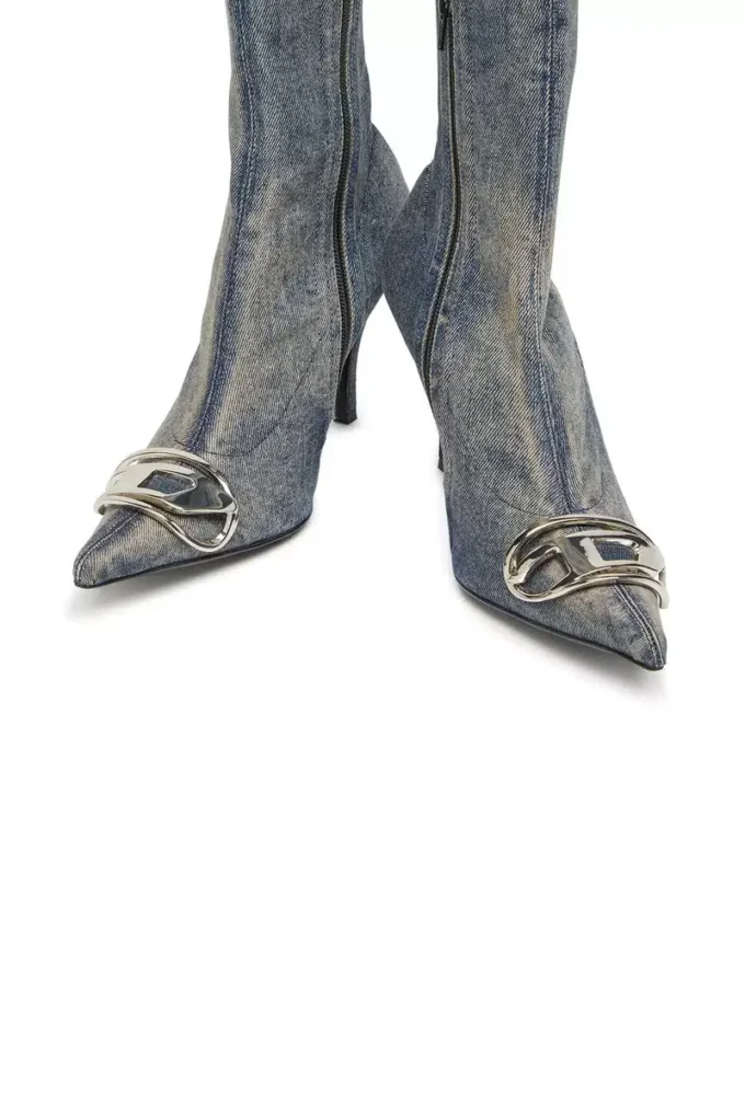 d-venus kb d D-Venus – Denim boots with logo plaque d-venus kb d D-Venus – Denim boots with logo plaque