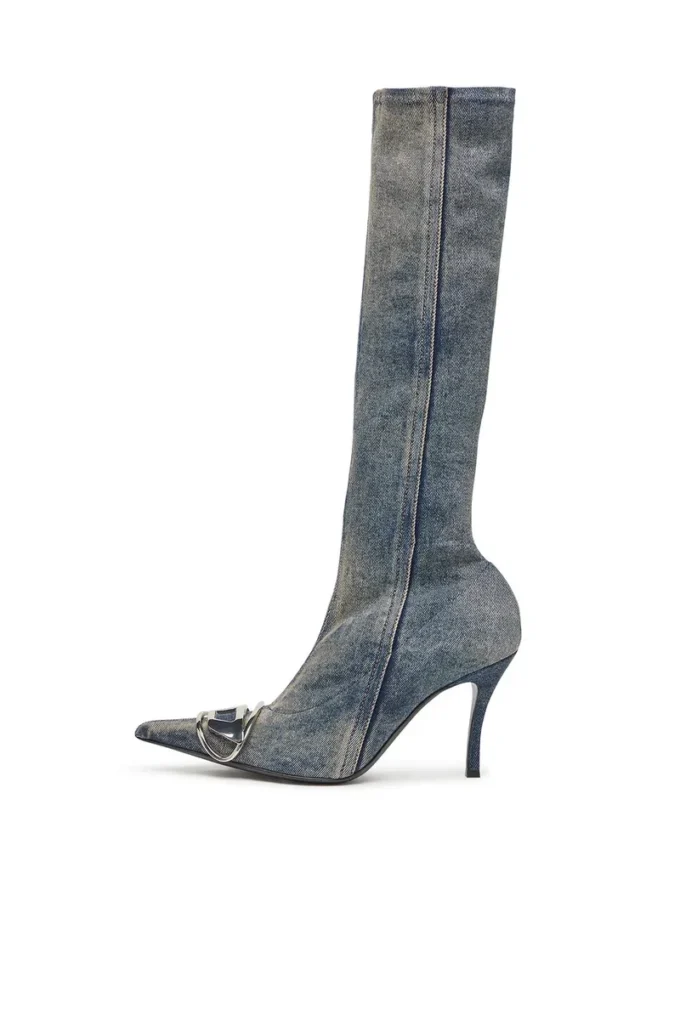 d-venus kb d D-Venus – Denim boots with logo plaque d-venus kb d D-Venus – Denim boots with logo plaque