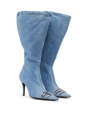 d-venus kb large D-Venus-Wide knee-high boots in denim