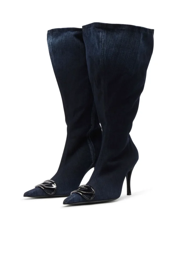 d-venus kb large D-Venus-Wide knee-high boots in denim d-venus kb large D-Venus-Wide knee-high boots in denim