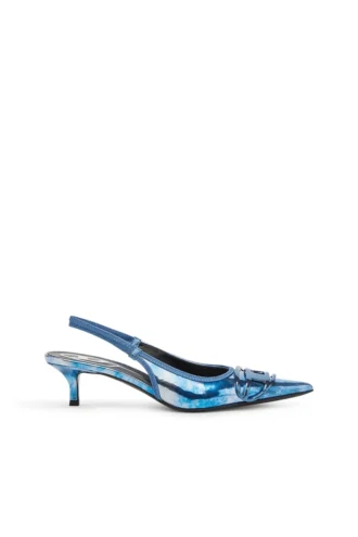 d-venus sb 40 D-Venus-Two-tone metallic slingback pumps