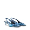 d-venus sb 40 D-Venus-Two-tone metallic slingback pumps