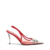 d-venus sb D-Venus-Leather-trim transparent slingback pumps d-venus sb D-Venus-Leather-trim transparent slingback pumps