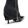 d-venus twisted boot D-Venus-Stiletto knee boots with jean trompe l’oeil d-venus twisted boot D-Venus-Stiletto knee boots with jean trompe l’oeil