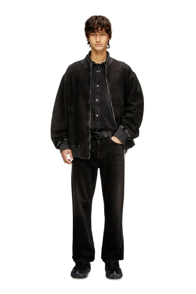 d-vinz Bomber jacket in clean-wash denim d-vinz Bomber jacket in clean-wash denim