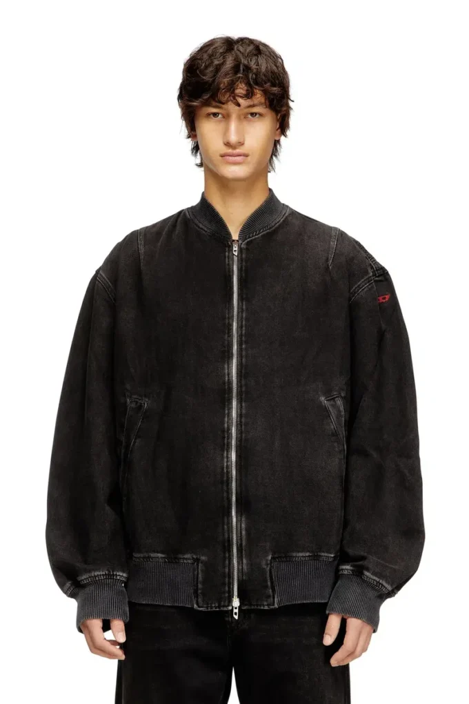 d-vinz Bomber jacket in clean-wash denim d-vinz Bomber jacket in clean-wash denim