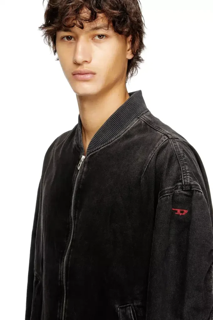 d-vinz Bomber jacket in clean-wash denim d-vinz Bomber jacket in clean-wash denim