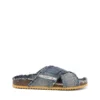 d-woodstock cross D-Woodstock-Crossover slides in frayed denim d-woodstock cross D-Woodstock-Crossover slides in frayed denim