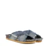 d-woodstock cross D-Woodstock-Crossover slides in frayed denim d-woodstock cross D-Woodstock-Crossover slides in frayed denim