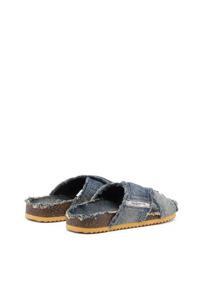 d-woodstock cross D-Woodstock-Crossover slides in frayed denim d-woodstock cross D-Woodstock-Crossover slides in frayed denim