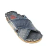 d-woodstock cross D-Woodstock-Crossover slides in frayed denim d-woodstock cross D-Woodstock-Crossover slides in frayed denim