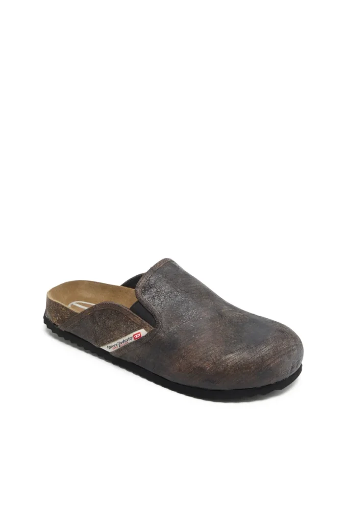 d-woodstock slip-on D-Woodstock-Clogs in crackle-effect suede