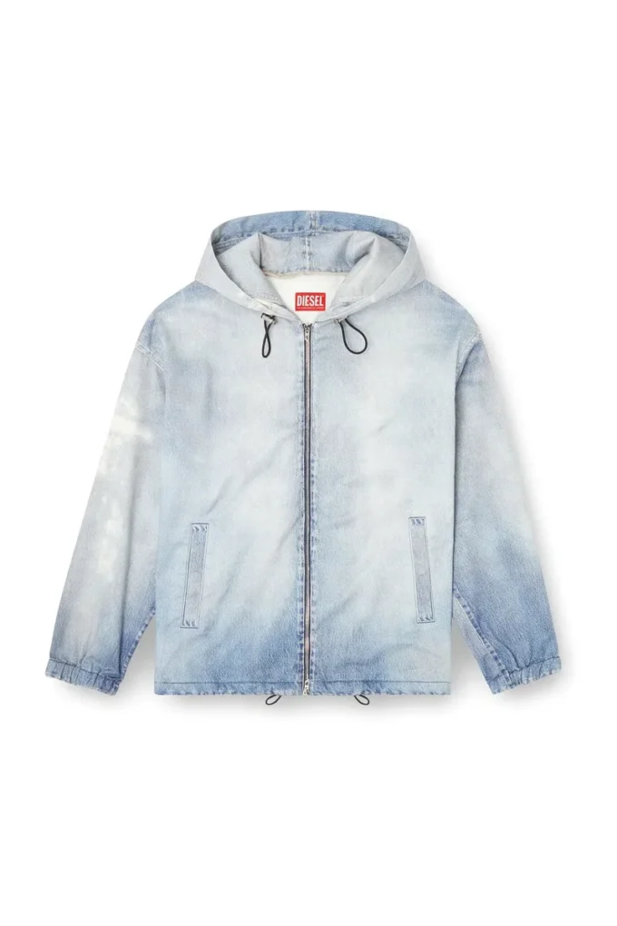 d-wynny jogg Hooded jacket in printed bleach-effect JoggJeans d-wynny jogg Hooded jacket in printed bleach-effect JoggJeans