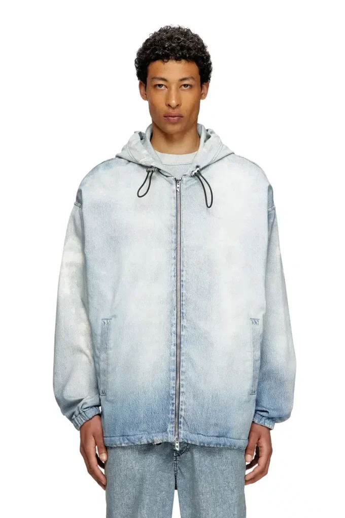 d-wynny jogg Hooded jacket in printed bleach-effect JoggJeans d-wynny jogg Hooded jacket in printed bleach-effect JoggJeans