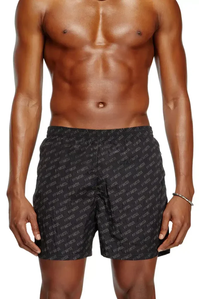 daniel-41-mono-utlt Mid-length swim shorts with all-over logo daniel-41-mono-utlt Mid-length swim shorts with all-over logo