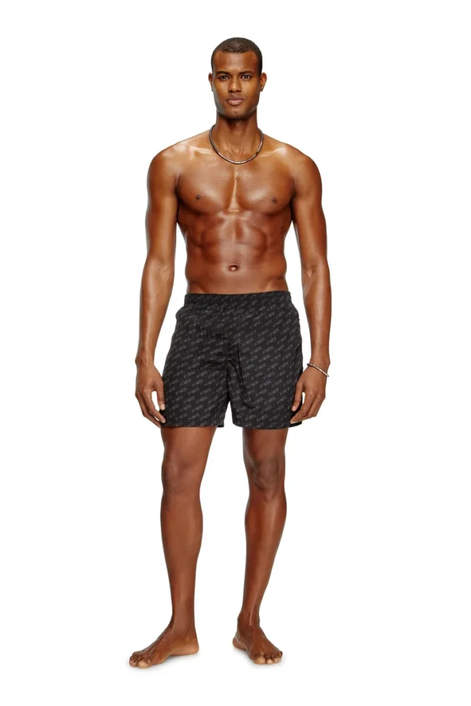 daniel-41-mono-utlt Mid-length swim shorts with all-over logo daniel-41-mono-utlt Mid-length swim shorts with all-over logo